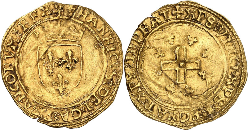 FRANCE / CAPÉTIENS - FRANCE / ROYAL
Henri II (1547-1559). Écu d’or à la croisett...