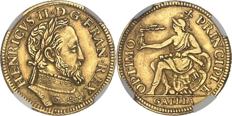 FRANCE / CAPÉTIENS - FRANCE / ROYAL
Henri II (1547-1559). Piéfort de poids doubl...