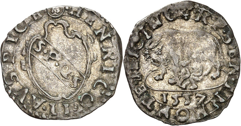 FRANCE / CAPÉTIENS - FRANCE / ROYAL
Henri II (1547-1559). Demi-parpaillole de 5 ...