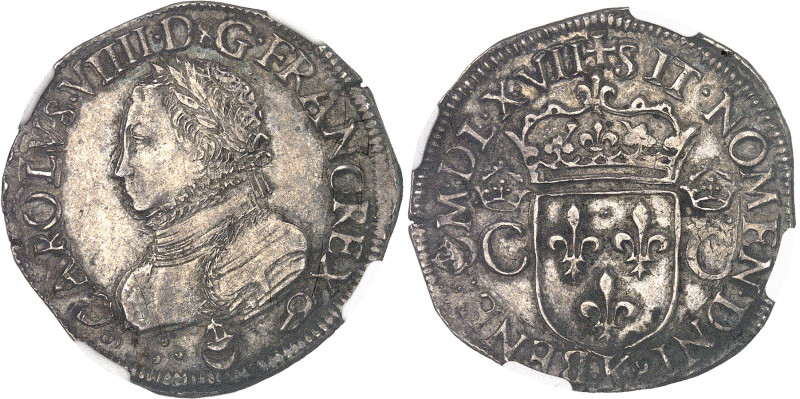 FRANCE / CAPÉTIENS - FRANCE / ROYAL
Charles IX (1560-1574). Teston, 2e type 1567...