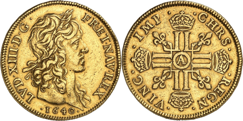 FRANCE / CAPÉTIENS - FRANCE / ROYAL
Louis XIII (1610-1643). Quadruple louis d’or...