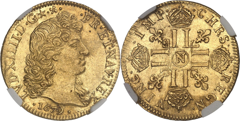 FRANCE / CAPÉTIENS - FRANCE / ROYAL
Louis XIV (1643-1715). Louis d’or à la tête ...