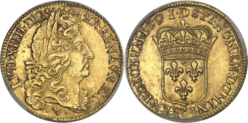 FRANCE / CAPÉTIENS - FRANCE / ROYAL
Louis XIV (1643-1715). Double louis d’or à l...