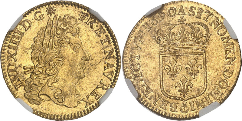 FRANCE / CAPÉTIENS - FRANCE / ROYAL
Louis XIV (1643-1715). Louis d’or à l’écu 16...