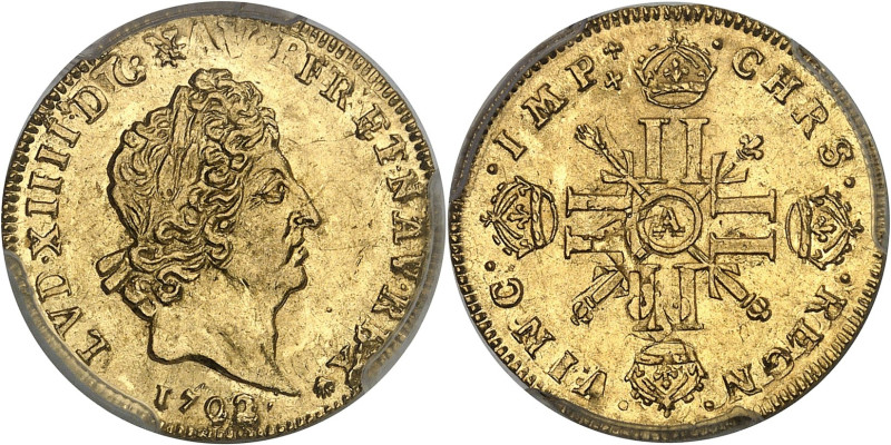 FRANCE / CAPÉTIENS - FRANCE / ROYAL
Louis XIV (1643-1715). Demi-louis aux huit L...