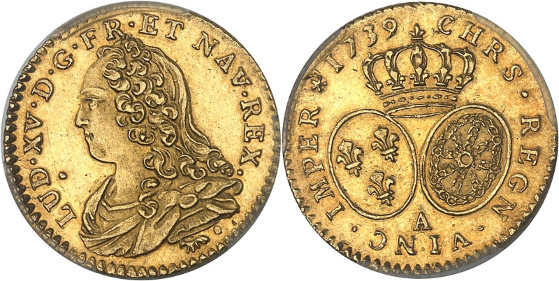 FRANCE / CAPÉTIENS - FRANCE / ROYAL
Louis XV (1715-1774). Demi-louis d’or aux lu...