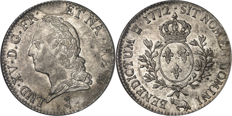 FRANCE / CAPÉTIENS - FRANCE / ROYAL
Louis XV (1715-1774). Écu dit à la vieille t...