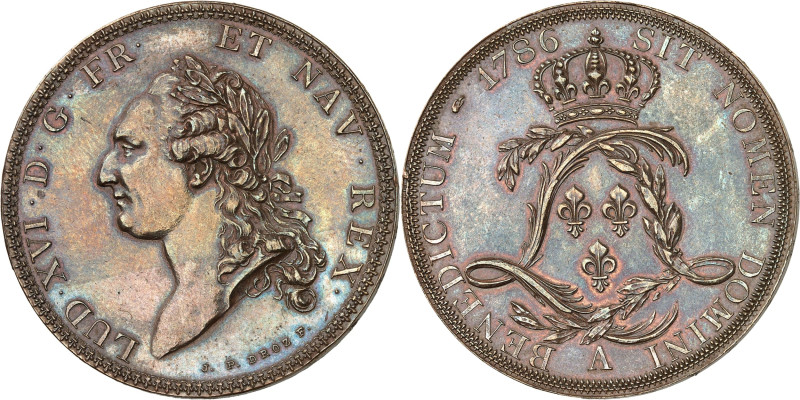 FRANCE / CAPÉTIENS - FRANCE / ROYAL
Louis XVI (1774-1792). Essai en bronze de l'...