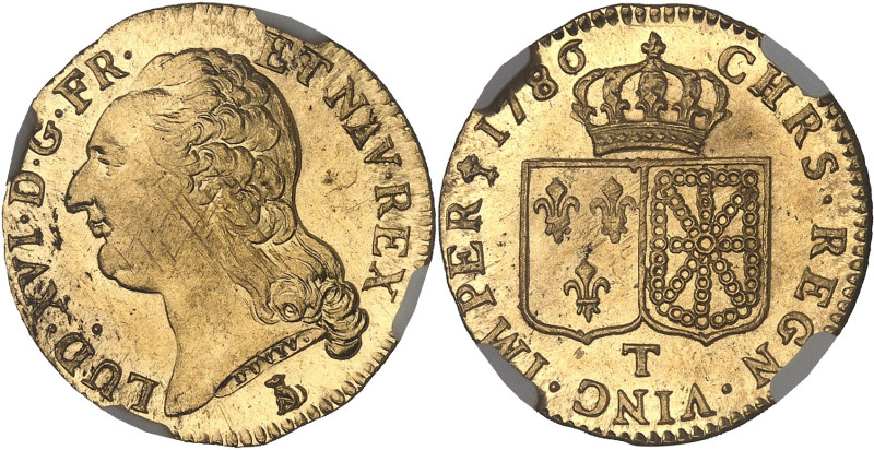 FRANCE / CAPÉTIENS - FRANCE / ROYAL
Louis XVI (1774-1792). Louis d’or à la tête ...