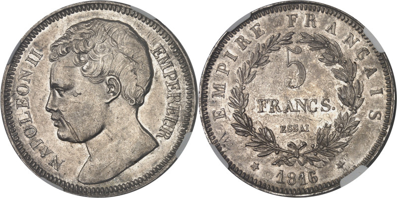 FRANCE
Napoléon II (1811-1832). Essai de 5 francs Napoléon II Empereur 1816, Bru...