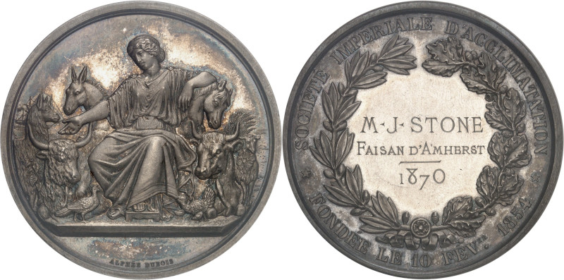 FRANCE
Second Empire / Napoléon III (1852-1870). Médaille d’argent, prix de la S...