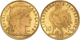 FRANCE
IIIe République (1870-1940). Essai-piéfort de 10 francs Marianne, Flan bruni (PROOF) 1899, Paris.
Av. REPUBLIQUE FRANÇAISE. Buste de Marianne à...