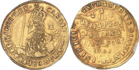 GRANDE-BRETAGNE - UNITED KINGDOM
Charles Ier (1625-1649). Triple unité 1644, Oxford.
Av. (lis) CAROLVS: D: G: MAG: BRI: FRA: ET: HIBER: REX. Buste à m...