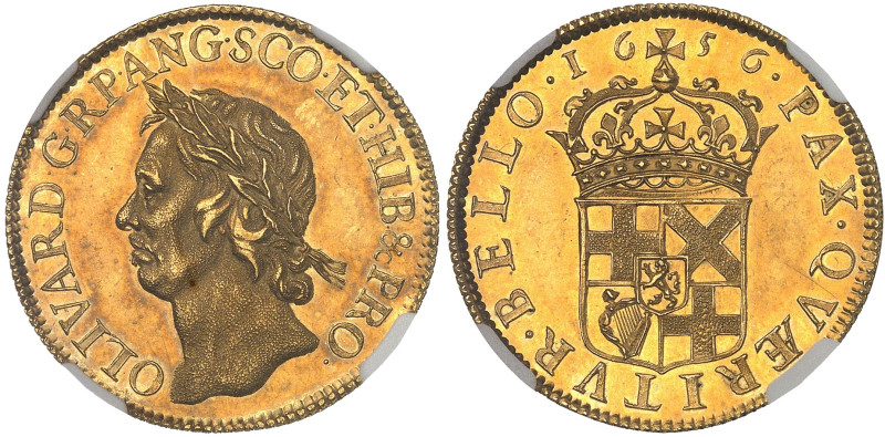 GRANDE-BRETAGNE - UNITED KINGDOM
Oliver Cromwell (1653-1658). Broad de 20 shilli...