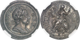 GRANDE-BRETAGNE - UNITED KINGDOM
Georges Ier (1714-1727). Essai en argent du farthing (1/4 de penny), tranche lisse, Flan bruni (PROOF) 1717, Londres....