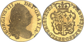 GRANDE-BRETAGNE - UNITED KINGDOM
Georges III (1760-1820). Guinée, 4e tête, Flan bruni (PROOF) 1774, Londres.
Av. GEORGIVS. III - DEI. GRATIA. Buste, t...