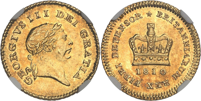 GRANDE-BRETAGNE - UNITED KINGDOM
Georges III (1760-1820). Tiers de guinée, 3e ty...