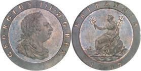 GRANDE-BRETAGNE - UNITED KINGDOM
Georges III (1760-1820). 2 pence 1797, Soho.
Av. GEORGIUS III. D: G. REX. Buste lauré, drapé et cuirassé, à droite. 
...