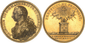 GRANDE-BRETAGNE - UNITED KINGDOM
Georges III (1760-1820). Médaille, tentative d’assassinat contre le roi manquée le 15 mai 1800, par C. H. Küchler 180...