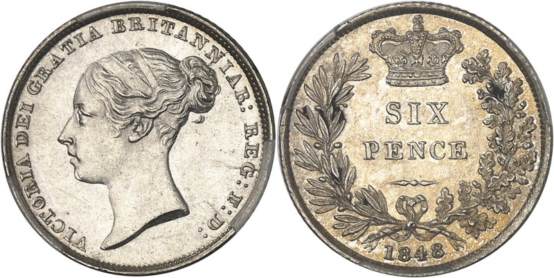 GRANDE-BRETAGNE - UNITED KINGDOM
Victoria (1837-1901). 6 pence 1848/6, Londres.
...