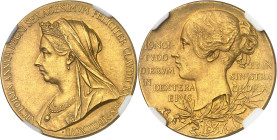 GRANDE-BRETAGNE - UNITED KINGDOM
Victoria (1837-1901). Médaille d’Or, Jubilé de diamant de la Reine, par G. W. de Saulles d’après T. Brock 1897, Londr...
