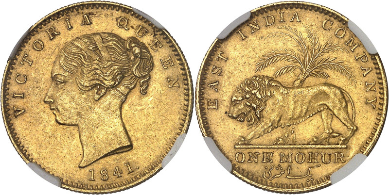 INDES BRITANNIQUES - BRITISH INDIES
Victoria (1837-1901). Mohur, légende continu...