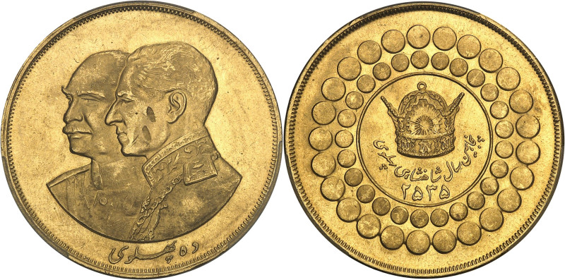 IRAN
Mohammad Reza Pahlavi (1941-1979). 10 pahlavi Or, 50e anniversaire de règne...