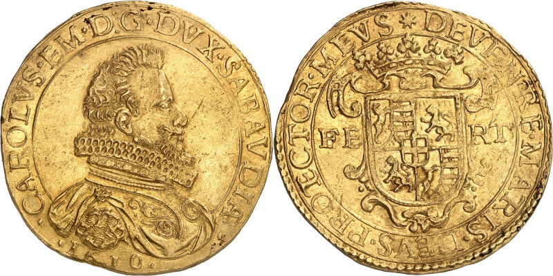 ITALIE - ITALY
Savoie, Charles-Emmanuel Ier (1580-1630). 10 écus d’Or (10 scudi ...