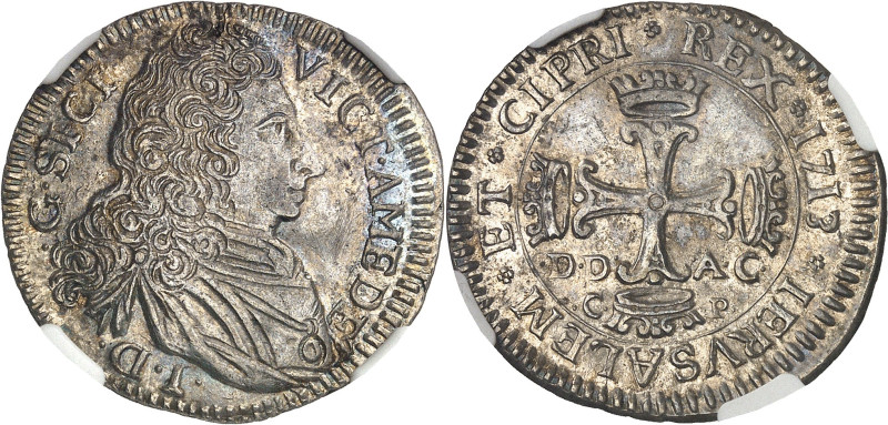 ITALIE - ITALY
Savoie, Victor-Amédée II, roi de Sicile (1713-1718). 3 tari 1713 ...