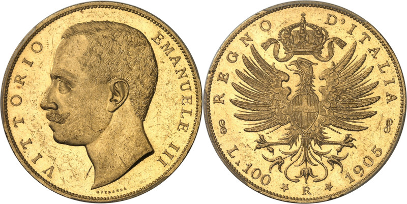 ITALIE - ITALY
Victor-Emmanuel III (1900-1946). 100 lire à l’aigle 1905, R, Rome...