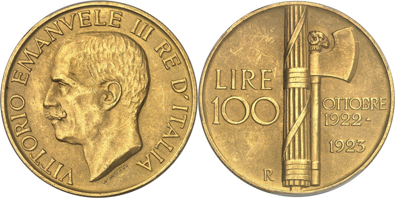 ITALIE - ITALY
Victor-Emmanuel III (1900-1946). 100 lire au faisceau sur Flan ma...