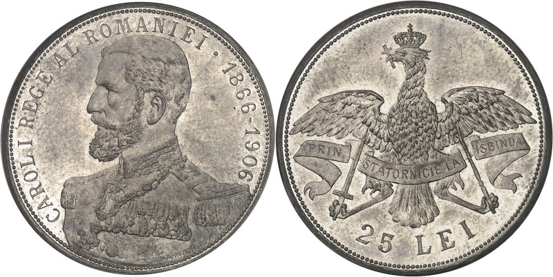 ROUMANIE - ROMANIA
Charles Ier de Roumanie (1866-1914). Épreuve de 25 lei en éta...