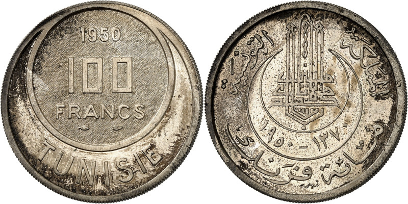 TUNISIE - TUNISIA
Mohamed Lamine, Bey (1943-1957). Présérie (sans ESSAI) de 100 ...