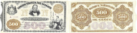 GRÈCE - GREECE
500 drachmes - Banque nationale de Grèce 22 septembre 1872.

P.33.
Top Pop : c’est le plus bel exemplaire gradé ! Alphabet A - numéro 3...