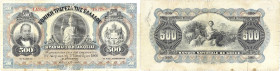 GRÈCE - GREECE
500 drachmes - Banque nationale de Grèce 2 janvier 1901.

P.49.
Alphabet SA.002 - numéro 187288. Impression avec du bleu et du rouge. A...