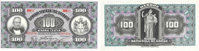 GRÈCE - GREECE
100 drachmes - Banque nationale de Grèce 12 novembre 1917.

P.53.
C’est le second plus haut grade ! Alphabet MM37 - numéro 638204. Pour...