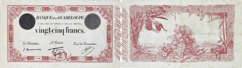 GUADELOUPE
25 Francs type 1905 “Rouge” 1934.

P.8.
C’est le second plus haut gra...