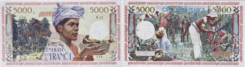 GUADELOUPE
5000 francs type “Jeune antillaise” ND (1960).

P.40.
C’est le second...