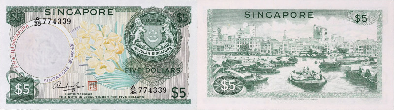 SINGAPOUR - SINGAPORE
Lot (2) - 5 dollars et 25 dollars 1967/1972.

P.2d - P.4.
...