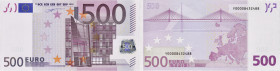 UNION EUROPÉENNE - GRÉCE - EUROPEAN UNION - GREECE
500 euros type 2002.

P.7y.
Alphabet Y - numéro 00008432488. Signature Duisenberg et type recherché...