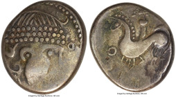 EASTERN EUROPE. Danube Region. Uncertain Celtic Tribe. Ca. 2nd-1st centuries BC. AR tetradrachm (23mm, 10.58 gm, 2h). NGC VF 3/5 - 4/5. Imitating Phil...