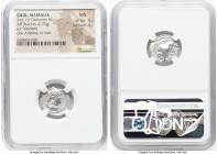 GAUL. Massalia. Ca. 2nd-1st centuries BC. AR drachm (17mm, 2.75 gm, 5h). NGC MS 4/5 - 4/5. Draped bust of Artemis right, seen from front, wearing step...