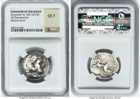 MACEDONIAN KINGDOM. Alexander III the Great (336-323 BC). AR tetradrachm (25mm, 9h). NGC Choice Fine. Late lifetime or early posthumous issue of Babyl...