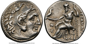 MACEDONIAN KINGDOM. Alexander III the Great (336-323 BC). AR drachm (17mm, 12h). NGC Choice VF. Posthumous issue of Magnesia ad Maeandrum, ca. 305-297...