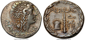MACEDON UNDER ROME. Aesillas, as Quaestor (ca. 95-65 BC). AR tetradrachm (26mm, 15.84 gm, 11h). NGC Choice XF 4/5 - 4/5, marks. Uncertain mint. MAKEΔO...