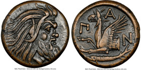 CIMMERIAN BOSPORUS. Panticapaeum. Ca. 4th Century BC. AE (21mm, 8.34 gm, 12h). NGC Choice XF 5/5 - 3/5, Fine Style. Head of bearded Pan right / Π-A-N,...