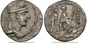 ARMENIAN KINGDOM. Tigranes II the Great (95-56 BC). AR tetradrachm (27mm, 15.92 gm, 12h). NGC Choice XF 4/5 - 2/5, graffito. Tigranocerta, ca. 80-68 B...