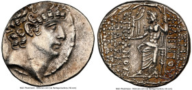SELEUCID KINGDOM. Philip I Philadelphus (ca. 95/4-76/5 BC). AR tetradrachm (28mm, 12h). NGC Choice XF, die shift, light scratch. Antioch on the Oronte...