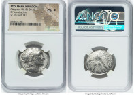 PTOLEMAIC EGYPT. Cleopatra VII Thea Neotera (51-30 BC). AR stater or tetradrachm (27mm, 12h). NGC Choice Fine. Alexandria, dated Regnal Year 16 (37/6 ...