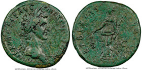 Nerva (AD 96-98). AE sestertius (32mm, 5h). NGC VF, smoothing. Rome, AD 97. IMP NERVA CAES AVG-P M TR P II COS III P P, laureate head of Nerva right /...